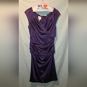 Suzi Chin Deep Purple Midi Dress Make Offer Size 12